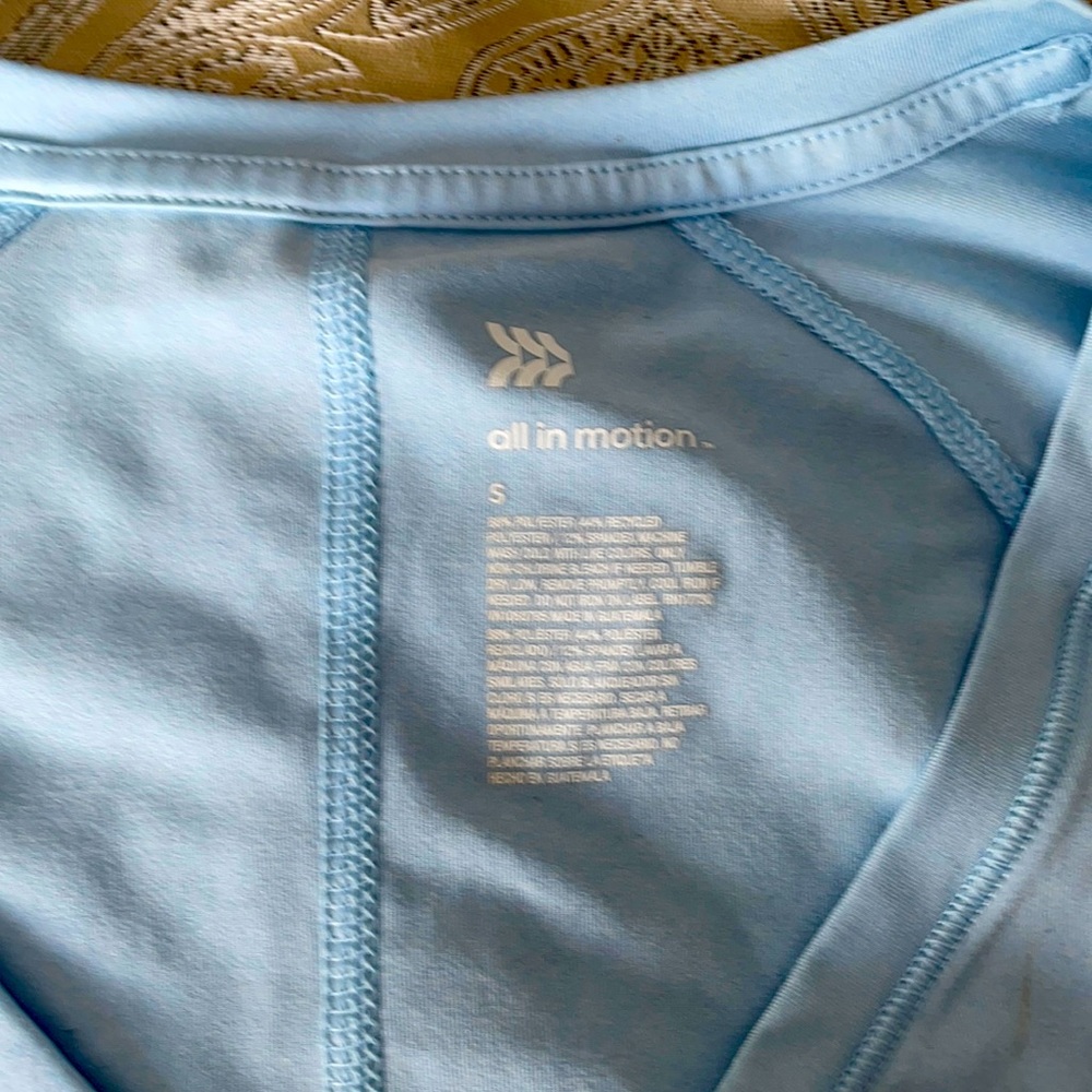 Light weight sky blue work out tee